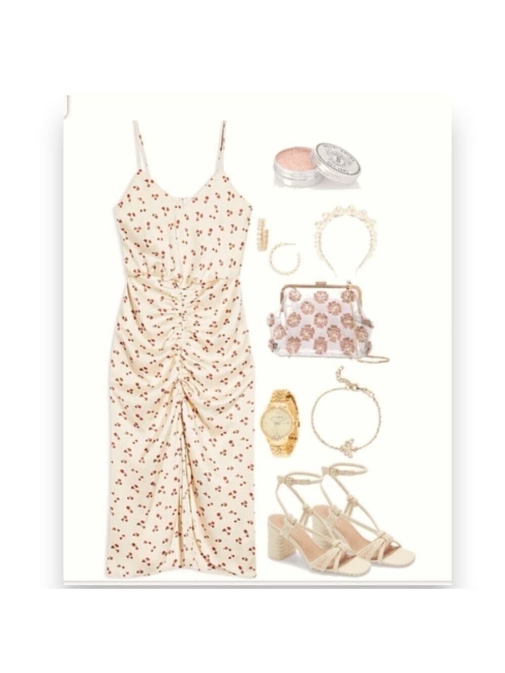 TOPSHOP Ditsy Floral Ruched Midi Satin Slip Dress Size 10 Brand New with Tags! - Picture 12 of 12